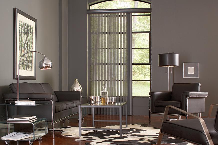 dark gray curtains in living room