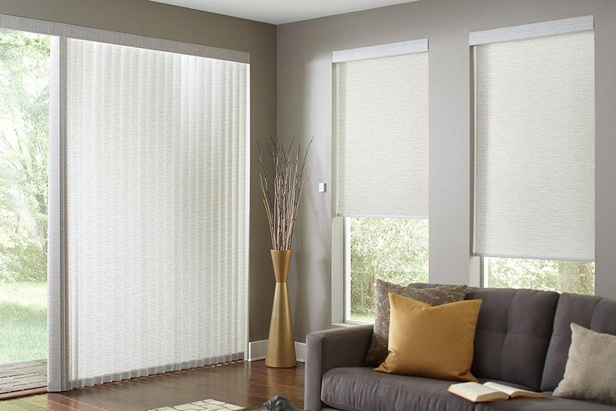 white curtains in living area