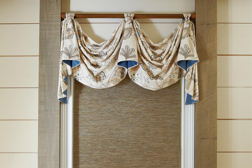 short printed curtains