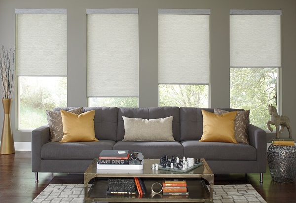 roller shades in a home